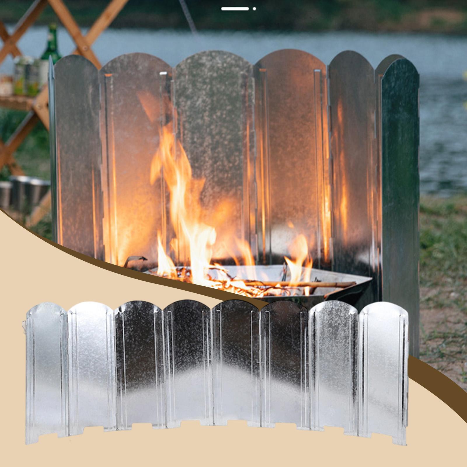 折りたたみ式キャンプストーブ用ウィンドスクリーン、風よけ、熱 - Camping Cooking Windscreen のレビューと価格
