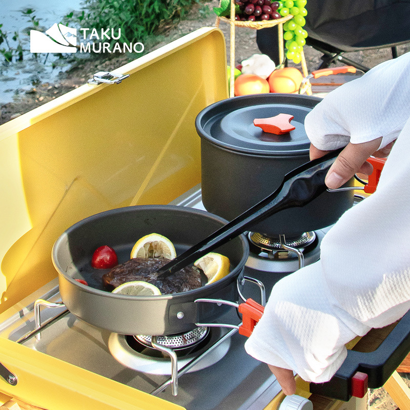キャンプ調理器具セットアウトドアクッキング超軽量アルミポット - Camping Cooking Pots And Pans のレビューと価格