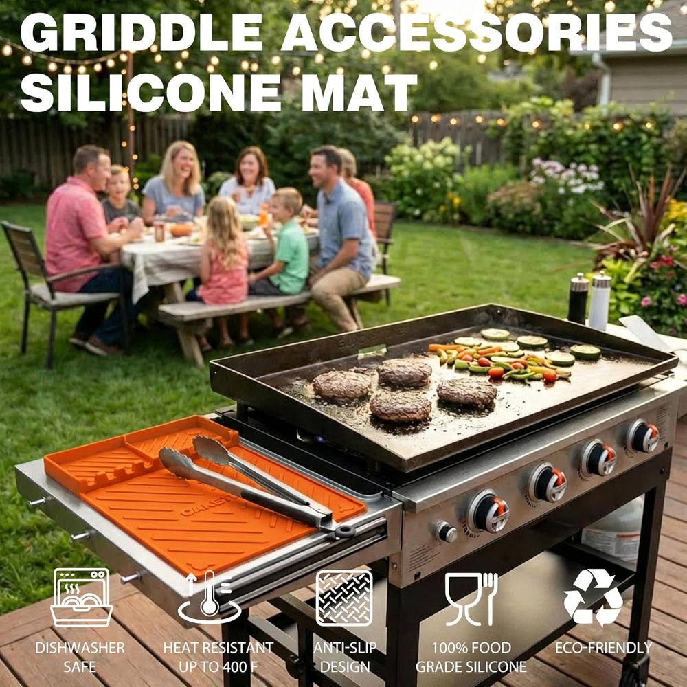 シリコン製グリルマットまたはグリドルアクセサリー、調理キッチ - Camping Cooking Bbq のレビューと価格