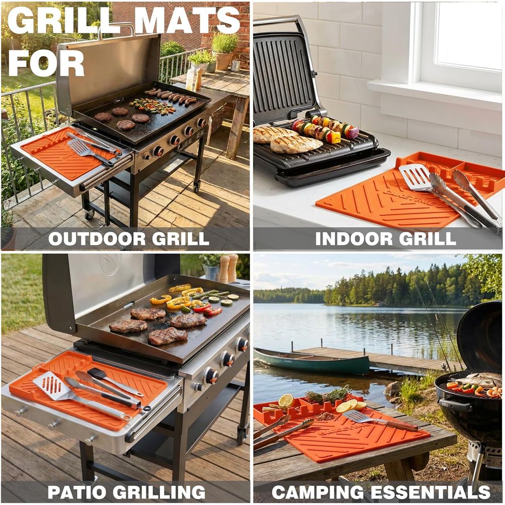 シリコン製グリルマットまたはグリドルアクセサリー、調理キッチ - Camping Cooking Bbq のレビューと価格