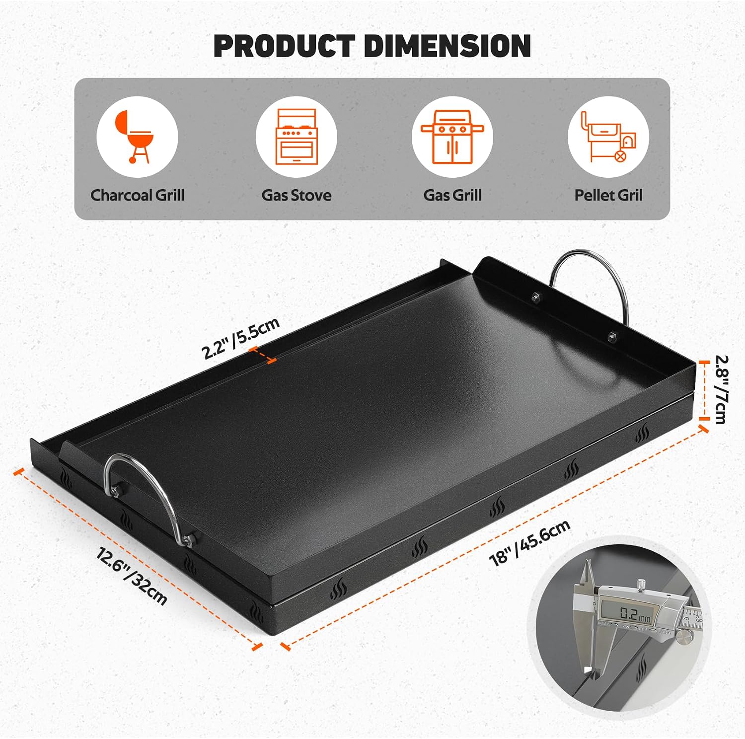 ユニバーサルBBQグリドルフラットトッププレートノンスティッ - Camping Cooking Flat Top のレビューと価格