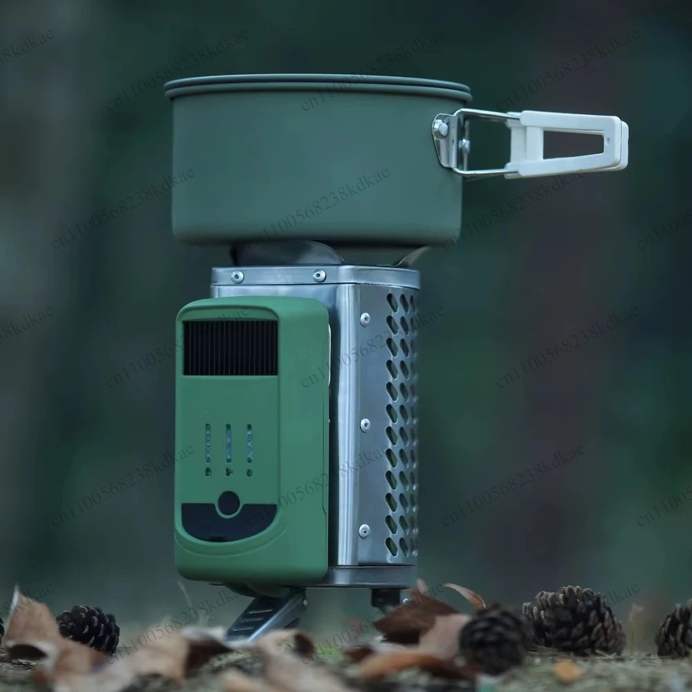 無煙ポータブル木製キャンプストーブUSB発電屋外暖房調理炉ハ - Camping Hiking Cooking のレビューと価格