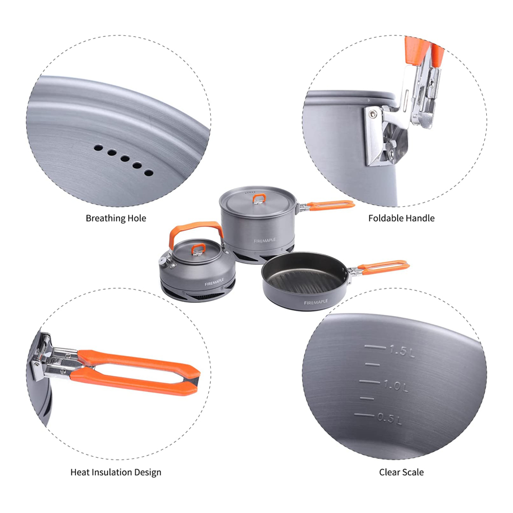 Fire Maple器具ハイキング調理セット熱交換器ポットパ - Camping Cooking Pots And Pans のレビューと価格
