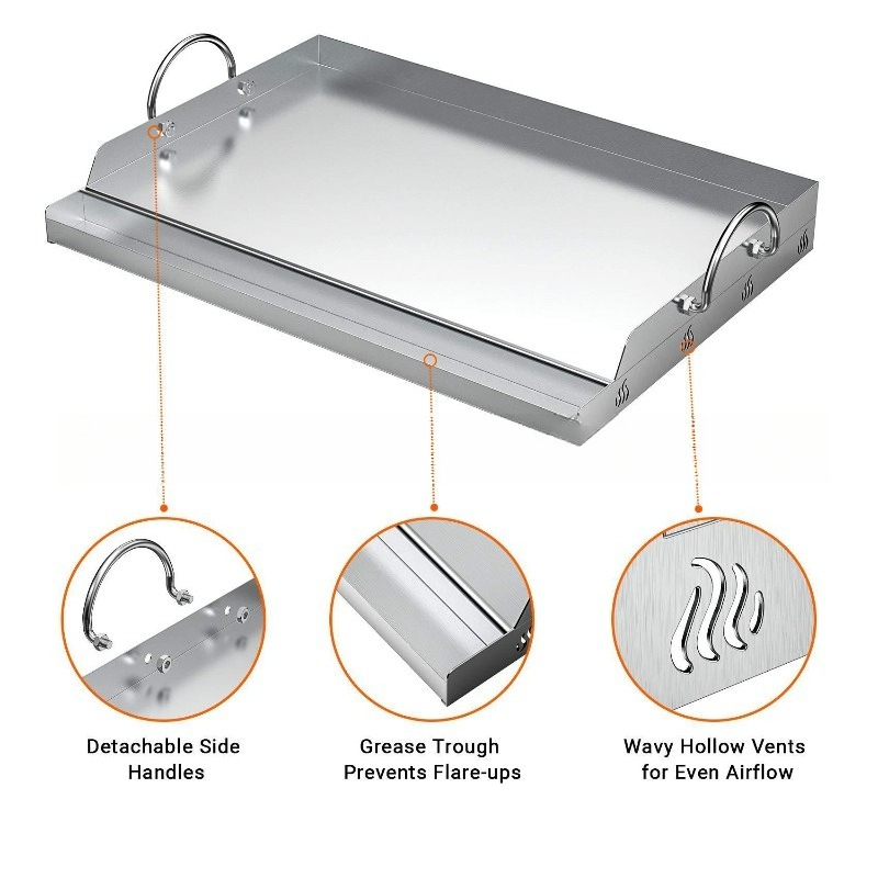 ステンレス鋼グリドルBBQツール キャンプグリル、テールゲー - Camping Cooking Flat Top のレビューと価格