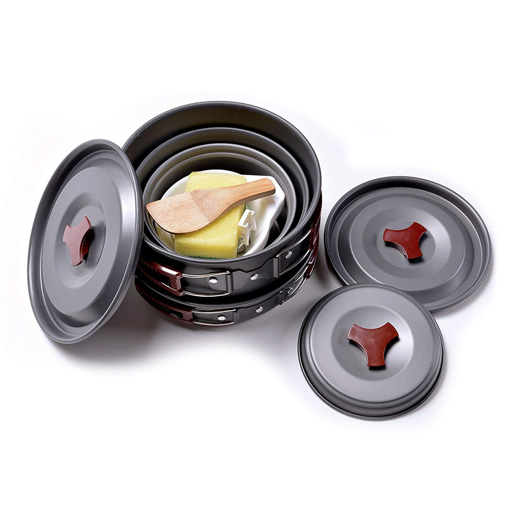 アウトドア キャンプ調理器具キット ノンスティック キャンプ - Camping Cooking Pots And Pans のレビューと価格