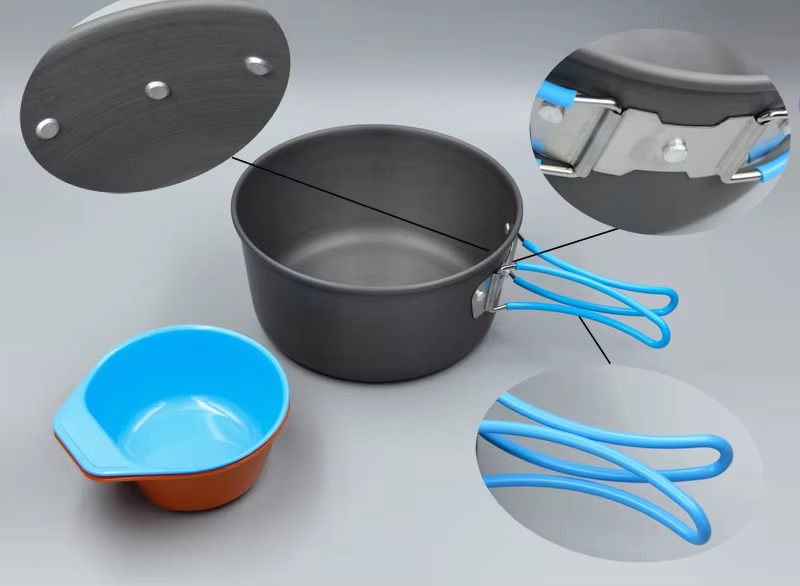 キャンプ調理器具バックパッキングポットパンボウルキットアウト - Camping Cooking Pots And Pans のレビューと価格