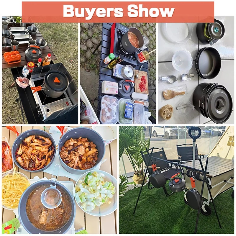 キャンプクッキングセット キャンプ調理器具 旅行用食器 アウ - Camping Cooking Pots And Pans のレビューと価格