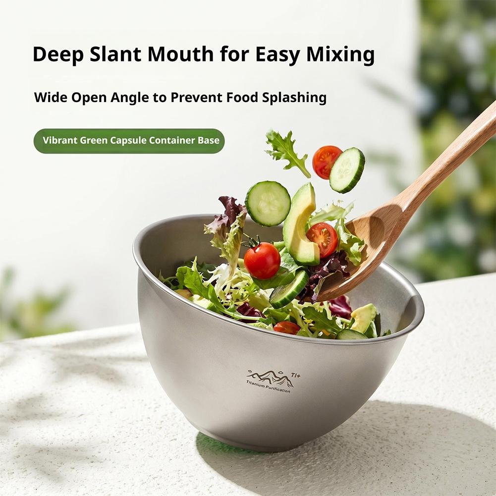 ステンレス鋼製調理ボウル 斜めサラダレタス皿 チタン精製コー - Camping Cooking Dishes のレビューと価格